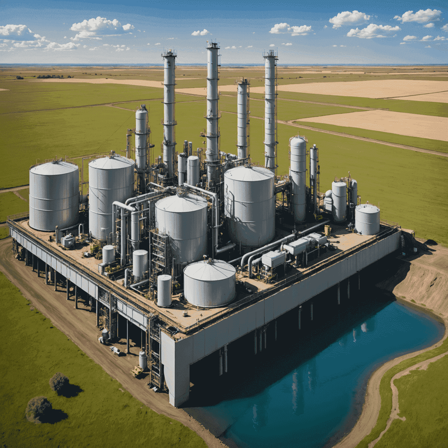 Schematic diagram of an oil reservoir showing various enhanced oil recovery techniques including CO2 injection and thermal recovery